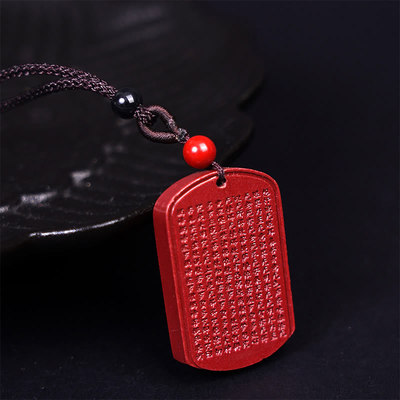 Buddha Stones Collarín Graba Sutra del Corazón de Loto con Cinnabar y Bendición - image 7