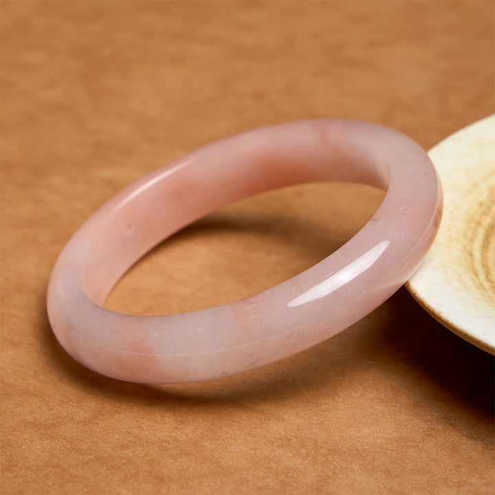 Pulsera de la Suerte de Jade de Seda Dorada Rosa de Buddha Stones - Departamento - 60-62 mm - image 0
