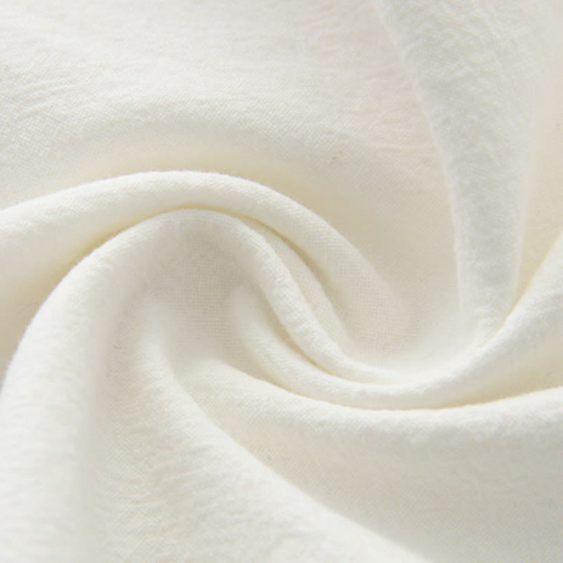 Traje Tang de botones de rana chino Buddha Stones para hombre, camisa de manga corta de algodón y lino con bolsillos. - image 5