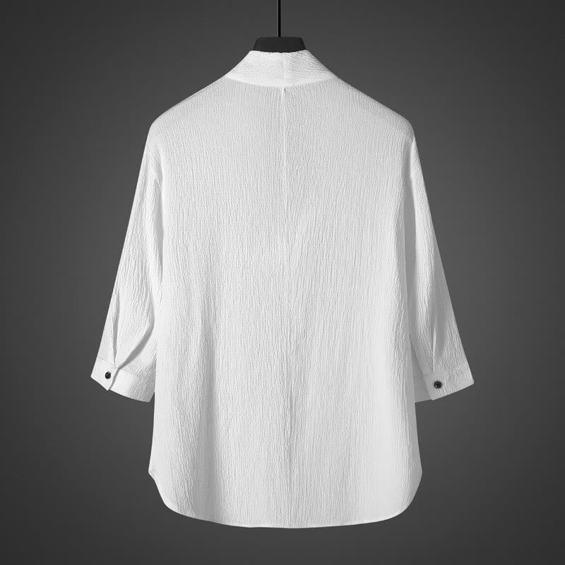 Camisa casual de hombre con cuello en V y manga tres cuartos de Buddha Stones - image 2