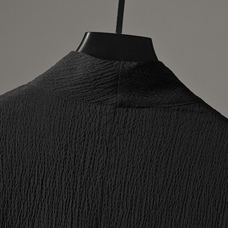 Camisa casual de hombre con cuello en V y manga tres cuartos de Buddha Stones - image 10