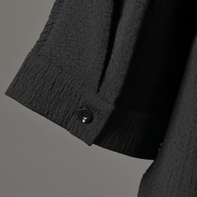 Camisa casual de hombre con cuello en V y manga tres cuartos de Buddha Stones - image 10