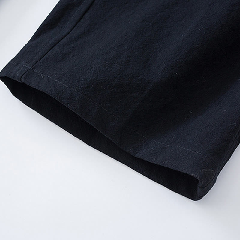 Conjunto de Ropa para Hombre de Manga Corta con Botón de Rana Tradicional y Pantalones de Algodón Buddha Stones - image 12