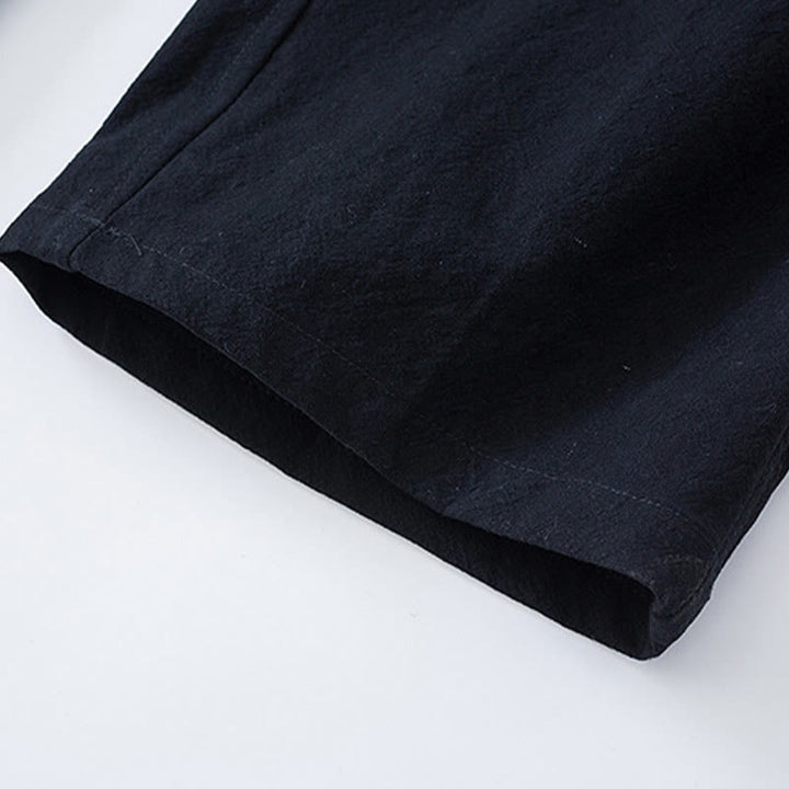 Conjunto de Ropa para Hombre de Manga Corta con Botón de Rana Tradicional y Pantalones de Algodón Buddha Stones - image 12