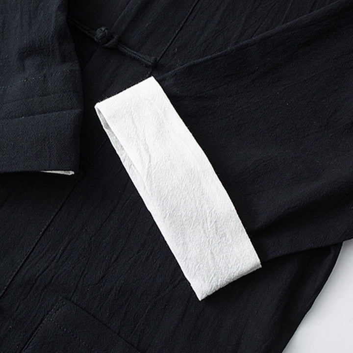 Conjunto de Ropa para Hombre de Manga Corta con Botón de Rana Tradicional y Pantalones de Algodón Buddha Stones - image 10