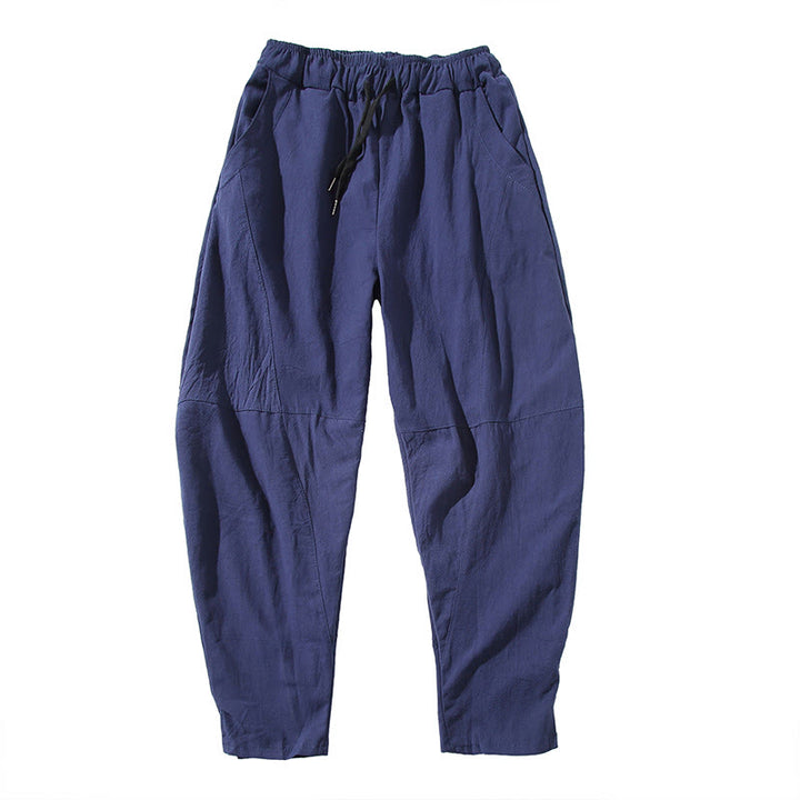 Pantalones casuales de algodón con cordón y bolsillos para hombre de Buddha Stones - image 14