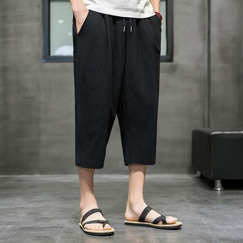 Pantalones cortos de verano para hombre con cordón ajustable y bolsillos , de Buddha Stones. - image 10