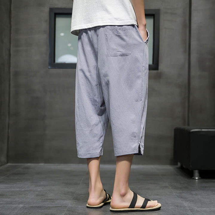 Pantalones cortos de verano para hombre con cordón ajustable y bolsillos , de Buddha Stones. - image 19
