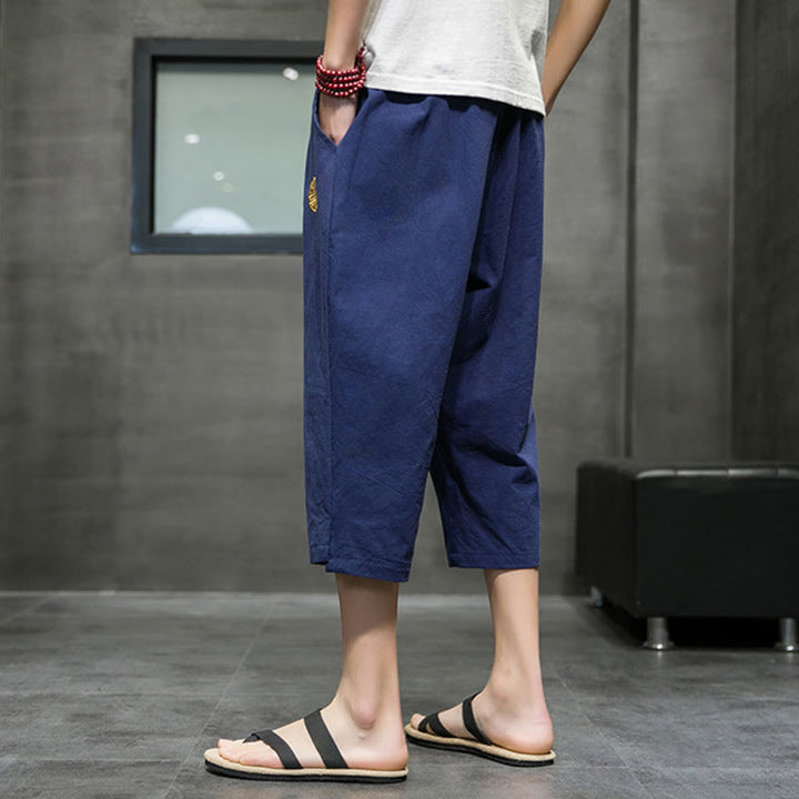 Pantalones cortos de verano para hombre con cordón ajustable y bolsillos , de Buddha Stones. - image 2