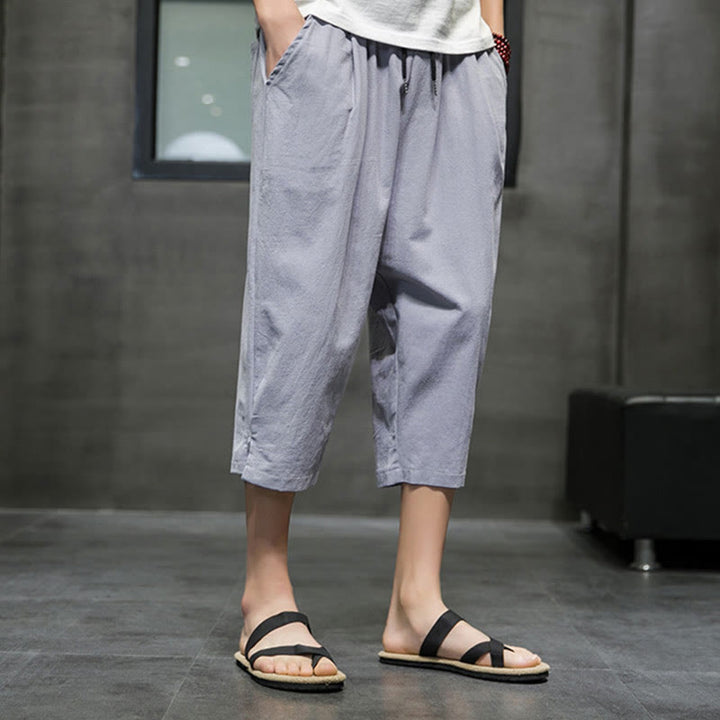 Pantalones cortos de verano para hombre con cordón ajustable y bolsillos , de Buddha Stones. - image 18