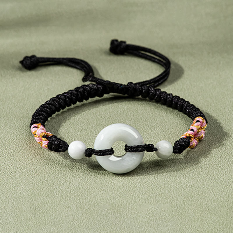 Pulsera de Cuerda Roja con Jade de la Suerte Abundancia de Buddha Stones