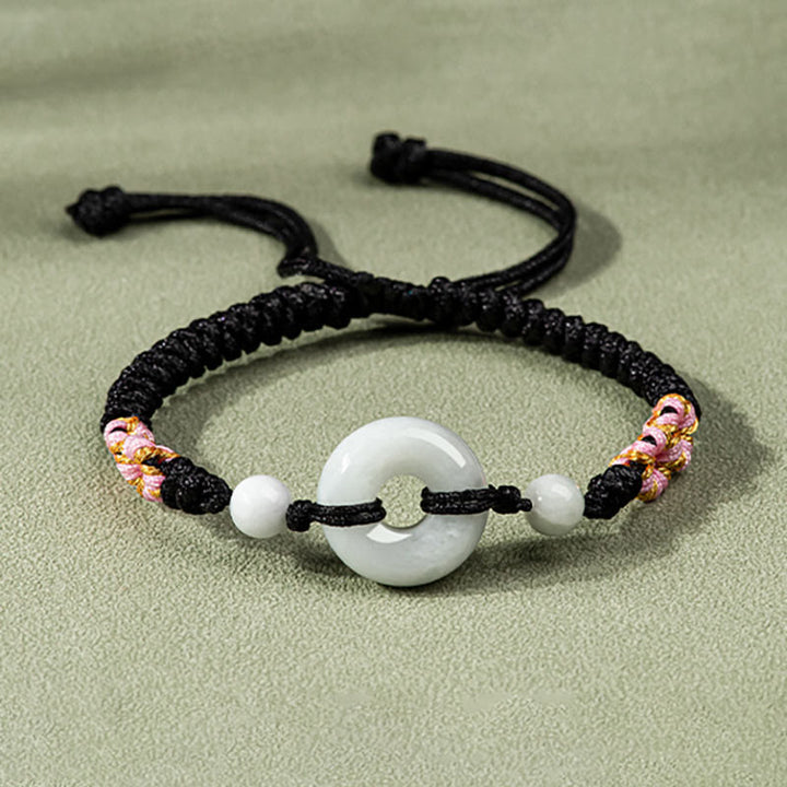 Pulsera de Cuerda Roja con Jade de la Suerte Abundancia de Buddha Stones