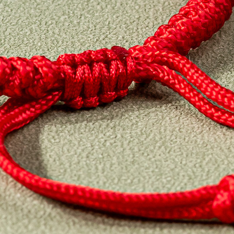 Pulsera de Cuerda Roja con Jade de la Suerte Abundancia de Buddha Stones