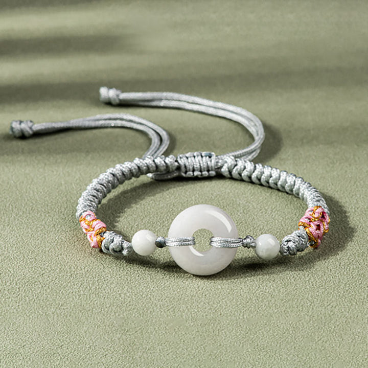 Pulsera de Cuerda Roja con Jade de la Suerte Abundancia de Buddha Stones