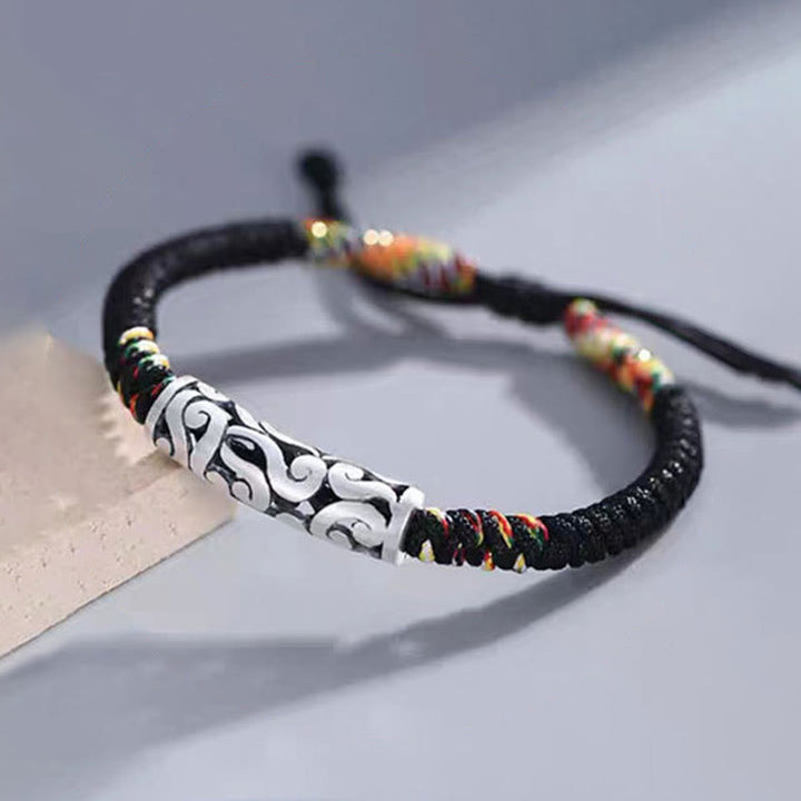 Pulsera de Piedra de Buda y Cobre con nubes auspiciosas de la suerte