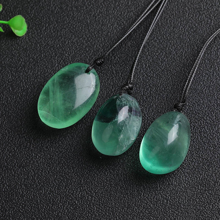 Colgante de collar de energía con fluorita verde y Buddha Stones - image 2