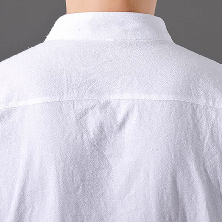 Camisa de hombre de verano de algodón de manga corta con botones Buddha Stones - image 7