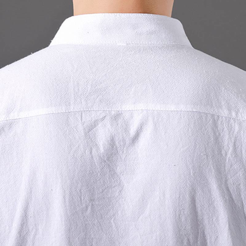 Camisa de hombre de verano de algodón de manga corta con botones Buddha Stones - image 8