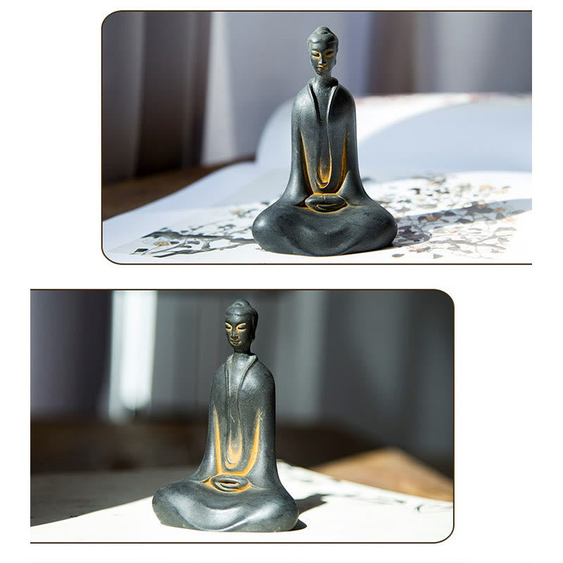 Buddha Stones Estatua de Resina Hecha a Mano de Polvo de Hierro Oxidado de Buda Sakyamuni Decoración del Hogar - image 12