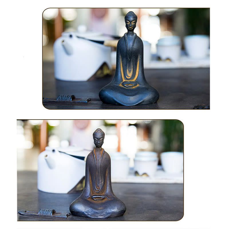 Buddha Stones Estatua de Resina Hecha a Mano de Polvo de Hierro Oxidado de Buda Sakyamuni Decoración del Hogar - image 13