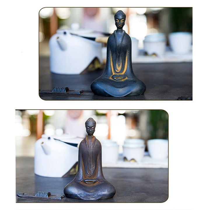 Buddha Stones Estatua de Resina Hecha a Mano de Polvo de Hierro Oxidado de Buda Sakyamuni Decoración del Hogar - image 13
