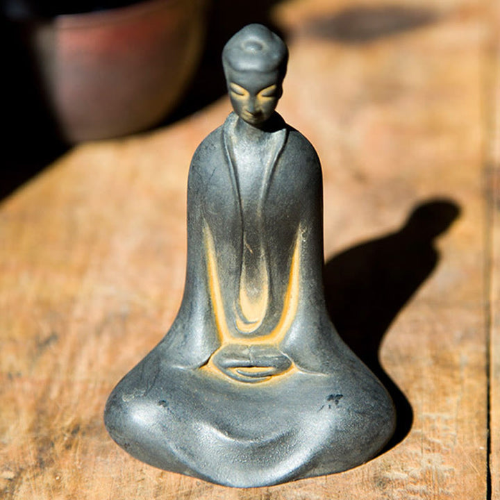 Buddha Stones Estatua de Resina Hecha a Mano de Polvo de Hierro Oxidado de Buda Sakyamuni Decoración del Hogar - image 9