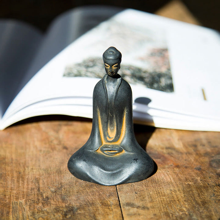 Buddha Stones Estatua de Resina Hecha a Mano de Polvo de Hierro Oxidado de Buda Sakyamuni Decoración del Hogar - image 10