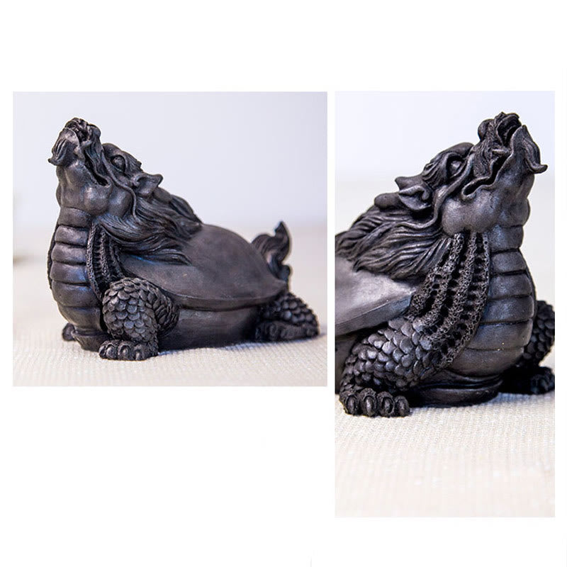 Estatua de Resina Hecha a Mano de Tortuga Dragón con Polvo de Hierro Oxidado para Decoración del Hogar Buddha Stones