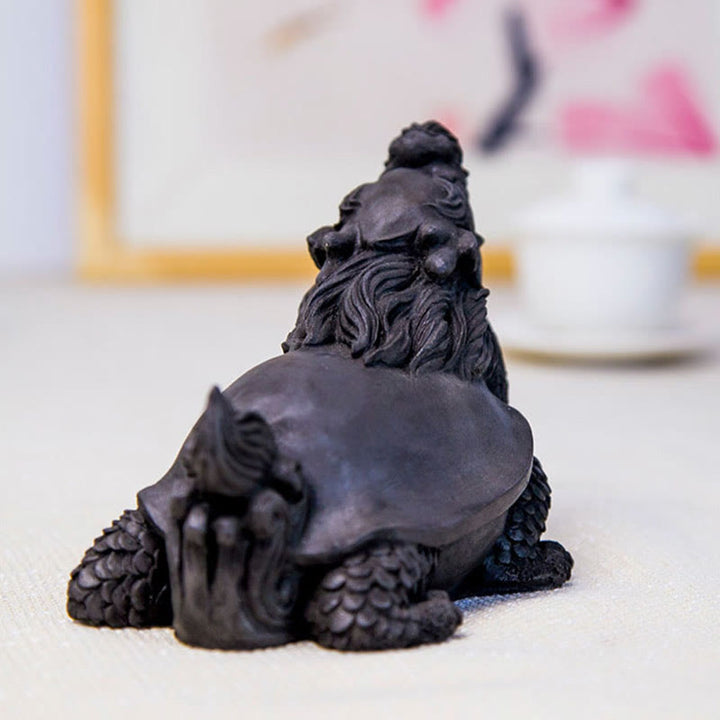 Estatua de Resina Hecha a Mano de Tortuga Dragón con Polvo de Hierro Oxidado para Decoración del Hogar Buddha Stones