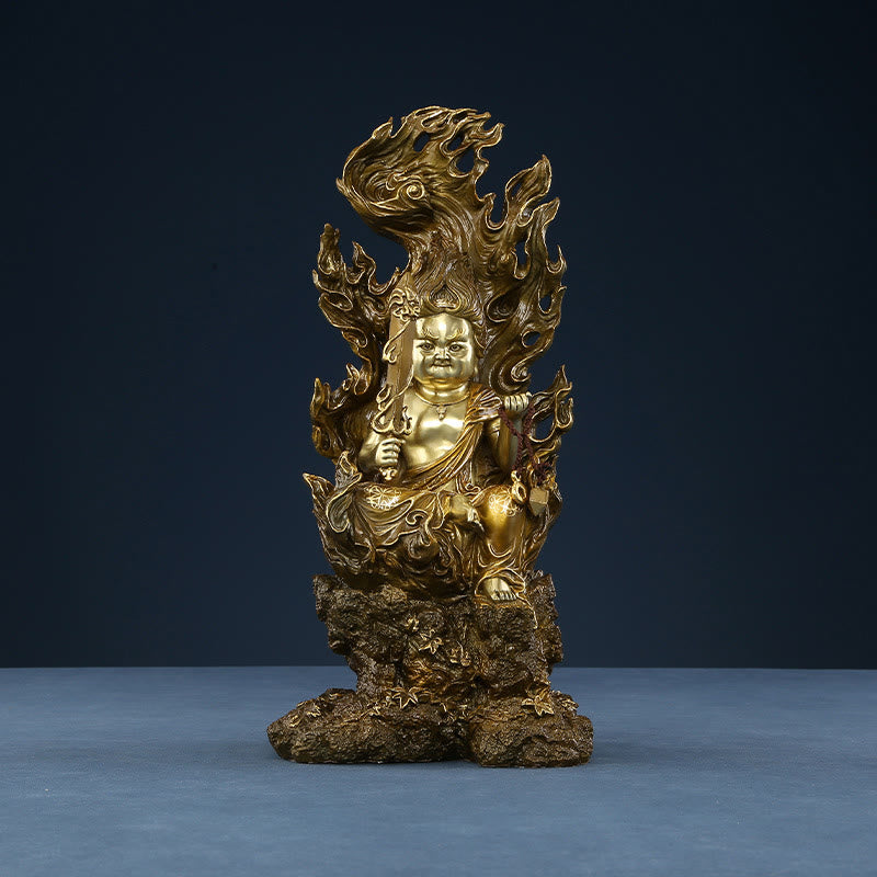 Buddha Stones Acalanatha Figura de Buda Estatua de Cobre Serenidad Decoración para Ofrenda en el Hogar