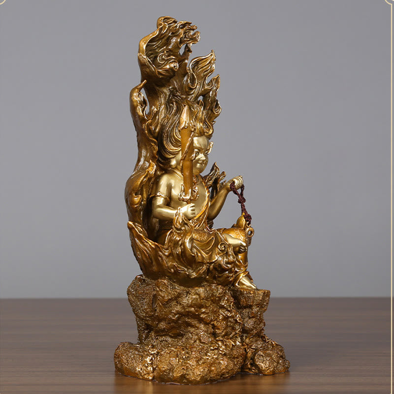 Buddha Stones Acalanatha Figura de Buda Estatua de Cobre Serenidad Decoración para Ofrenda en el Hogar