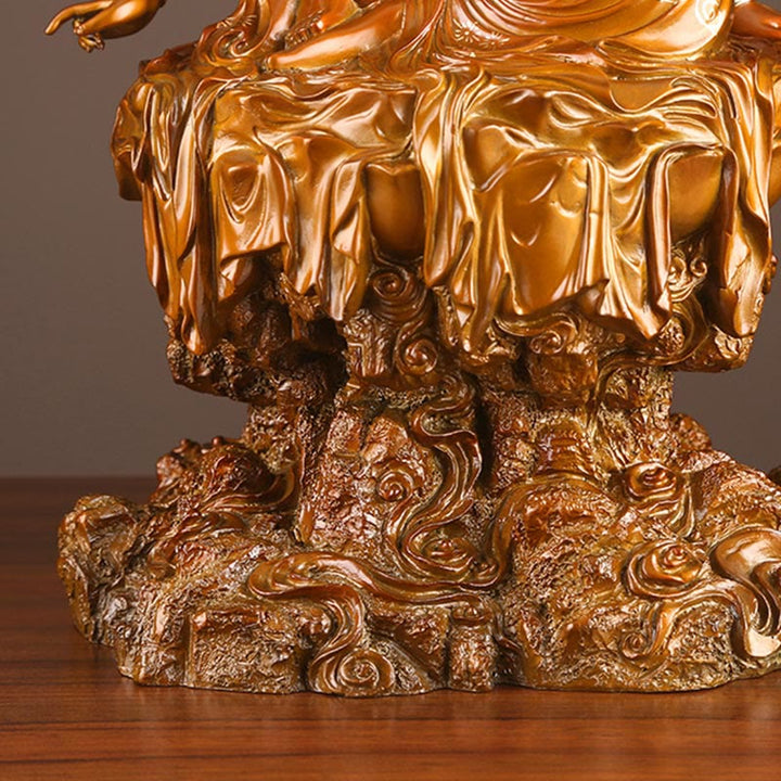 Buddha Stones Estatua de éxito de Kwan Yin Avalokitesvara de latón y cobre para decoración de altar en casa o escritorio - image 10