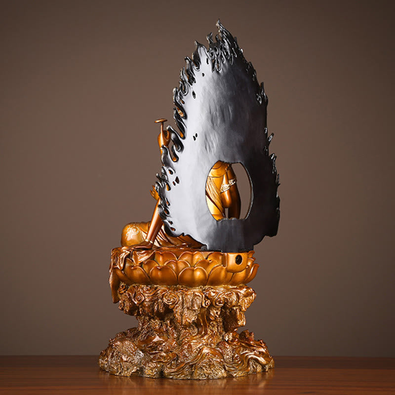 Buddha Stones Estatua de éxito de Kwan Yin Avalokitesvara de latón y cobre para decoración de altar en casa o escritorio - image 4