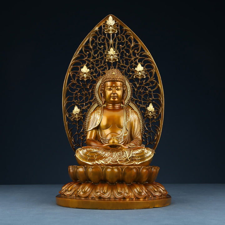 Buddha Stones Estatua de Cobre de Serenidad del Buda Sakyamuni Amitabha Medicina Figura Decorativa para Ofrenda en el Hogar - image 17