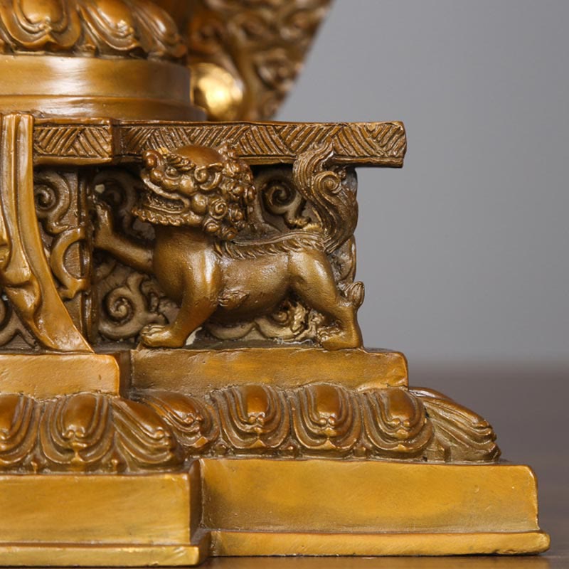 Buddha Stones Estatua de Decoración de Avalokitesvara Kwan Yin de Mil Brazos de Latón Cobre Hecha a Mano - image 8