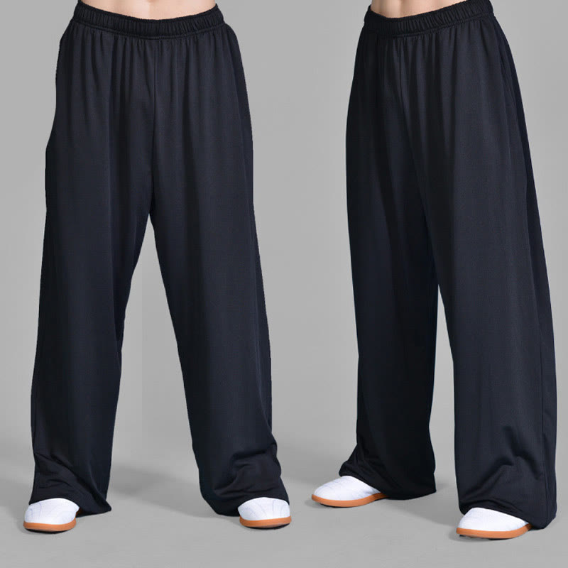 Buddha Stones Pantalones de Verano Unisex para la Práctica de Tai Chi y Qigong con Cintura Elástica y Bolsillos - image 2