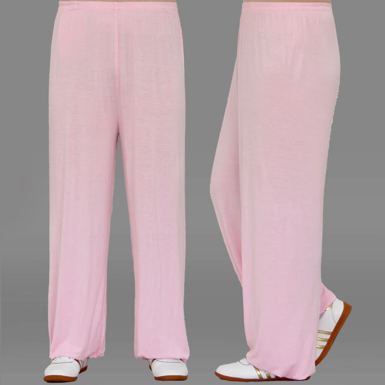 Pantalones de Verano Unisex para Práctica de Tai Chi y Qigong con Cintura Elástica Modal Buddha Stones