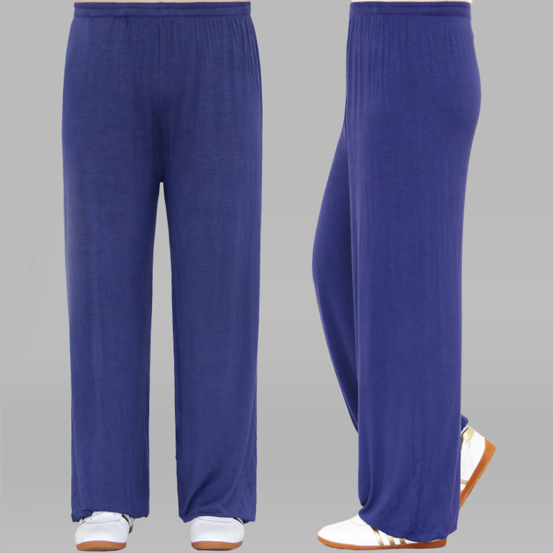Pantalones de Verano Unisex para Práctica de Tai Chi y Qigong con Cintura Elástica Modal Buddha Stones - Azul aciano - 3XL- APTO PARA US . UK/AU - 2XL - image 26