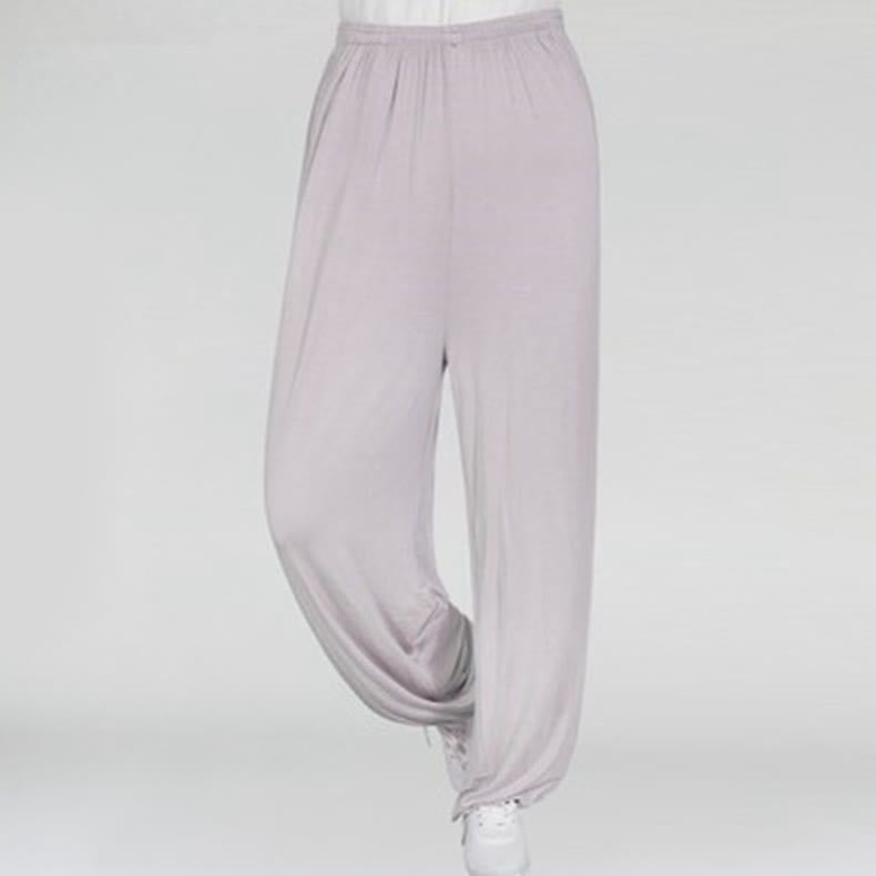 Pantalones de Verano Unisex para Práctica de Tai Chi y Qigong con Cintura Elástica Modal Buddha Stones - Gainsboro - 3XL- APTO PARA US . UK/AU - 2XL - image 33