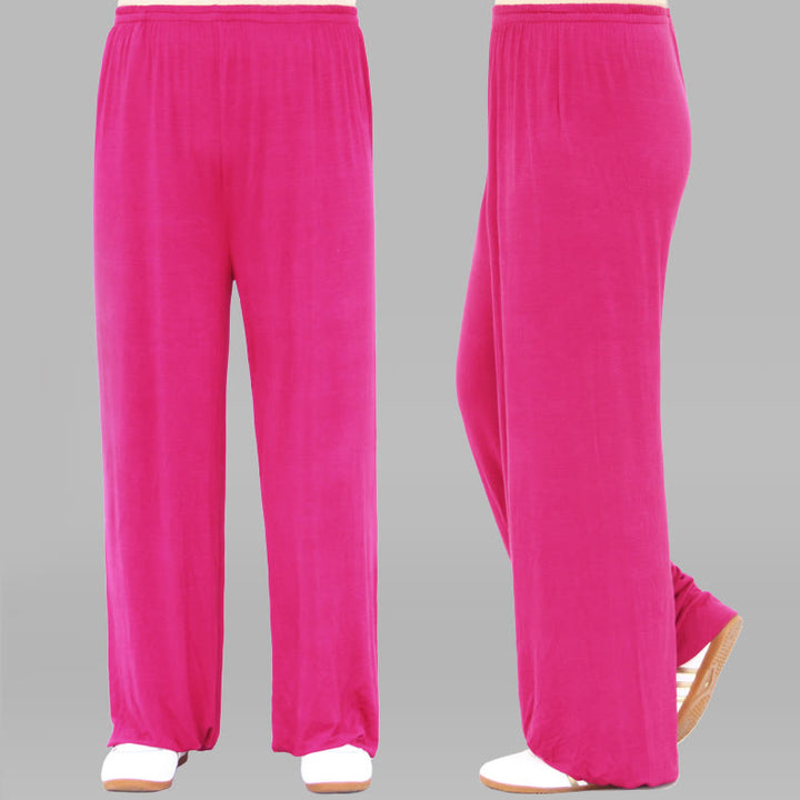 Pantalones de Verano Unisex para Práctica de Tai Chi y Qigong con Cintura Elástica Modal Buddha Stones - Rosa oscuro - 3XL- APTO PARA US . UK/AU - 2XL - image 29
