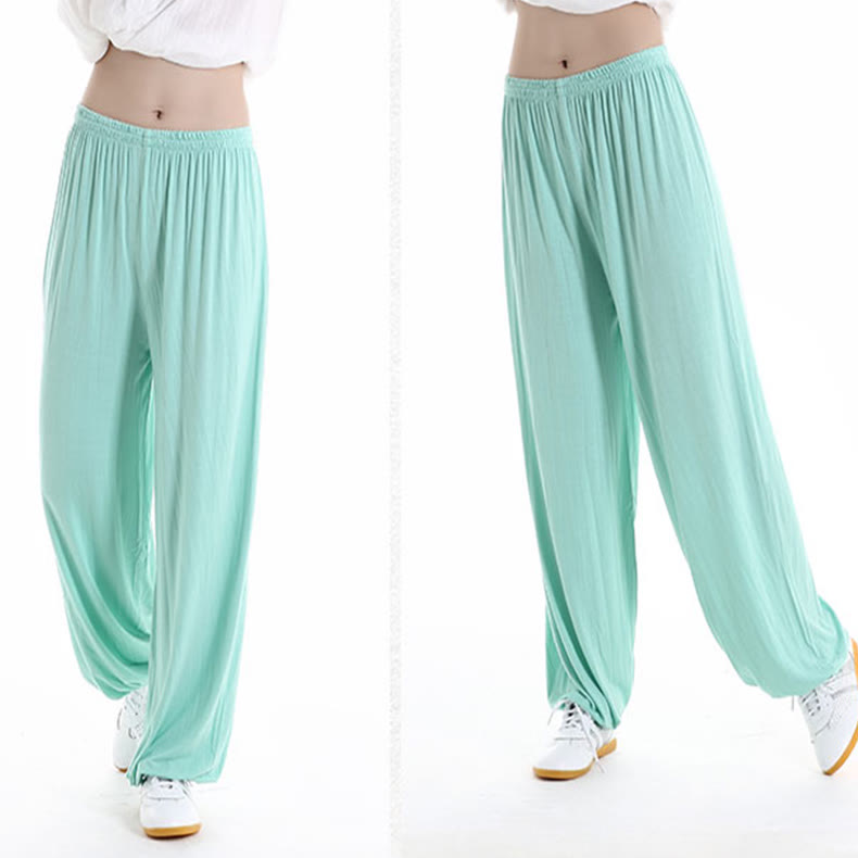 Pantalones de Verano Unisex para Práctica de Tai Chi y Qigong con Cintura Elástica Modal Buddha Stones - image 22