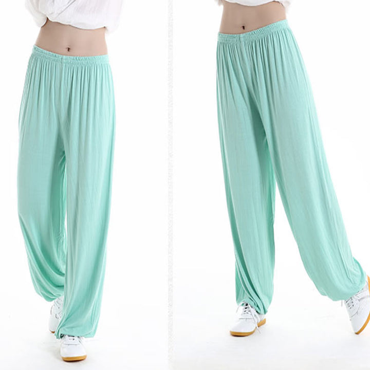 Pantalones de Verano Unisex para Práctica de Tai Chi y Qigong con Cintura Elástica Modal Buddha Stones - image 22