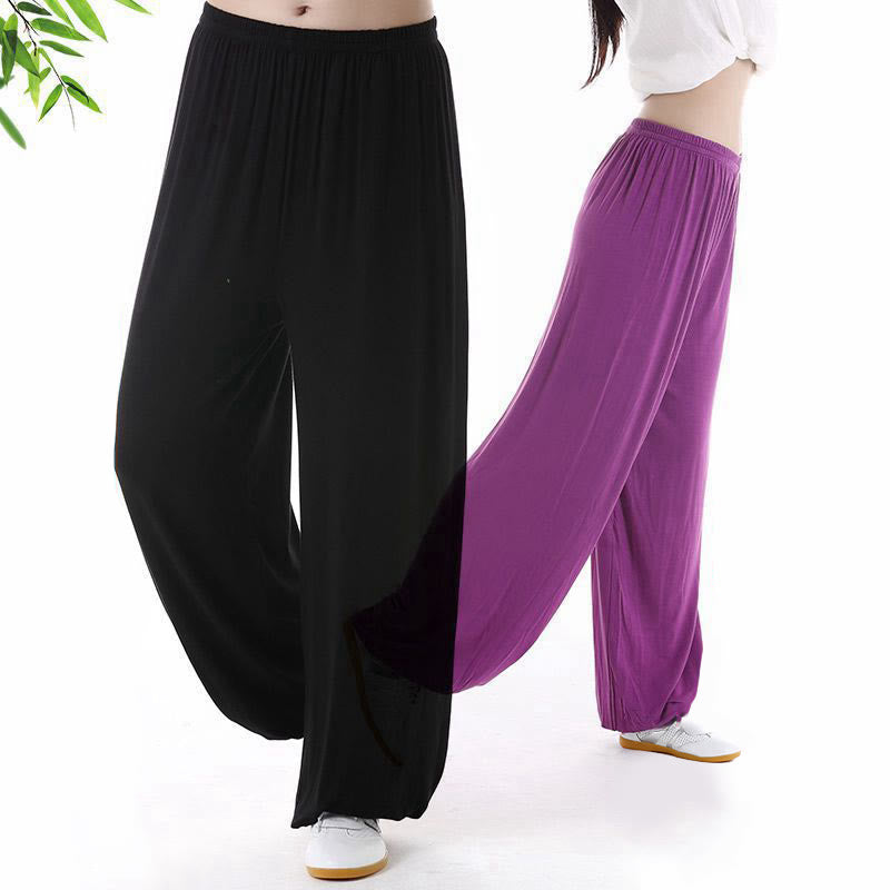 Pantalones de Verano Unisex para Práctica de Tai Chi y Qigong con Cintura Elástica Modal Buddha Stones - image 0
