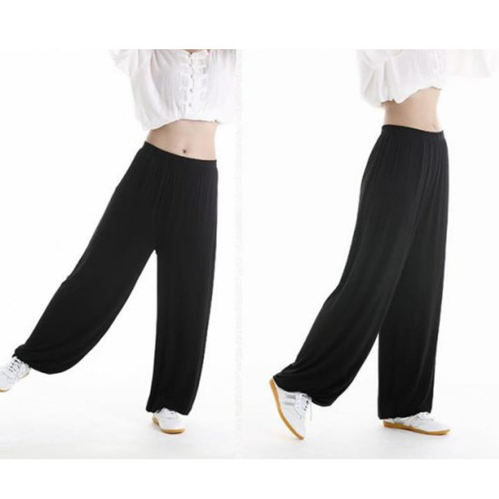 Pantalones de Verano Unisex para Práctica de Tai Chi y Qigong con Cintura Elástica Modal Buddha Stones - image 6