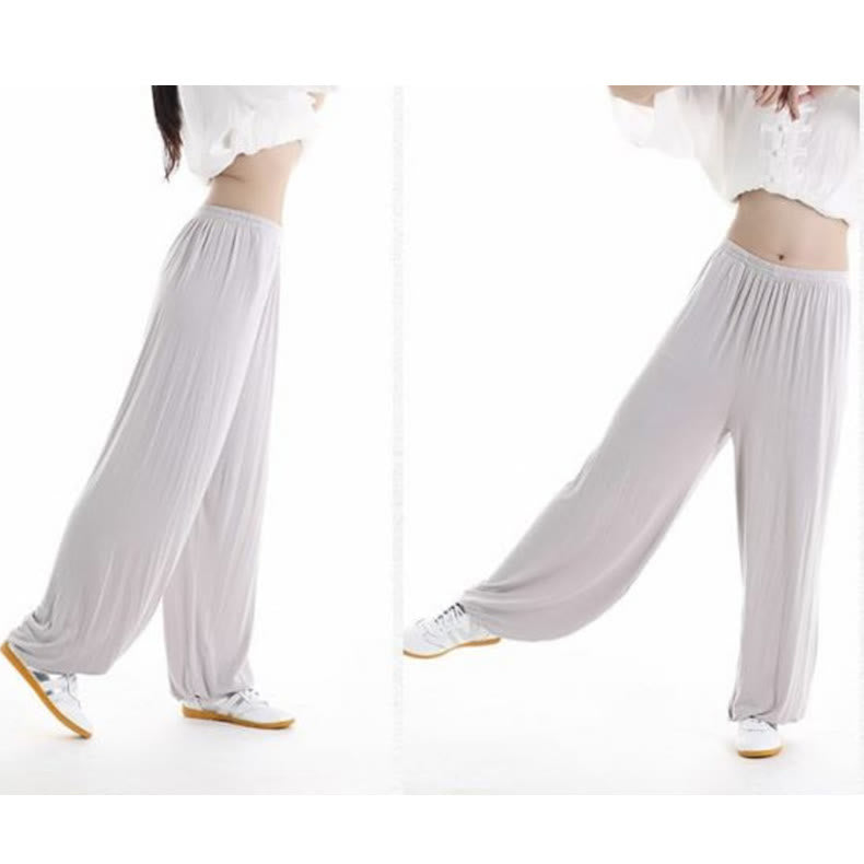 Pantalones de Verano Unisex para Práctica de Tai Chi y Qigong con Cintura Elástica Modal Buddha Stones - image 35