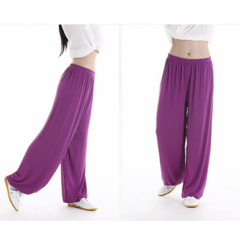 Pantalones de Verano Unisex para Práctica de Tai Chi y Qigong con Cintura Elástica Modal Buddha Stones - image 9