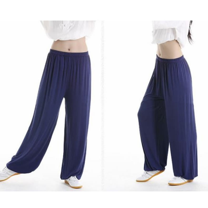 Pantalones de Verano Unisex para Práctica de Tai Chi y Qigong con Cintura Elástica Modal Buddha Stones - image 28