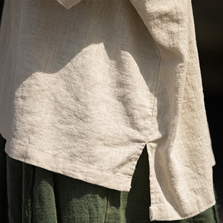 Buddha Stones Camiseta casual de media manga de ramio y algodón - image 28