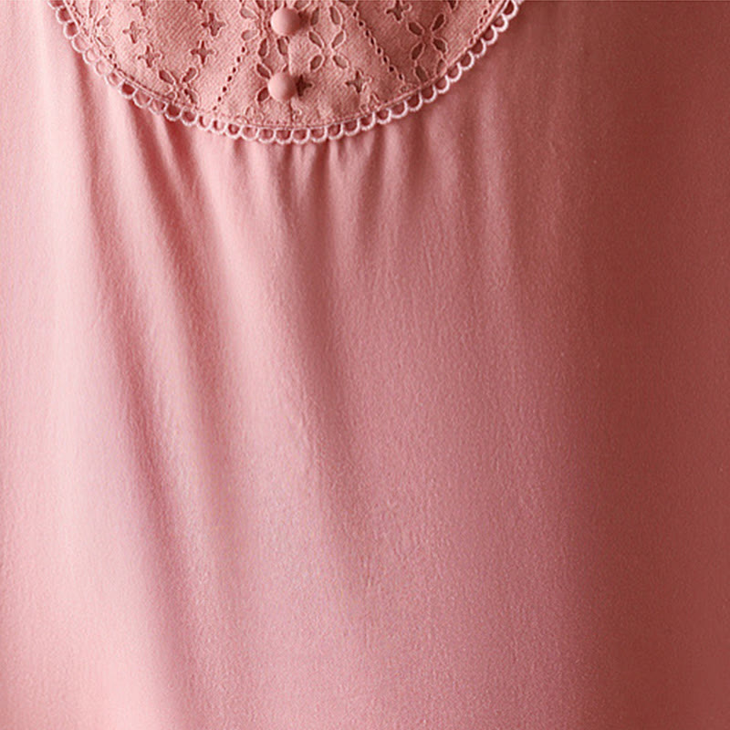 Diseño de botones rosados en forma de V de Buddha Stones, camiseta de media manga - image 6