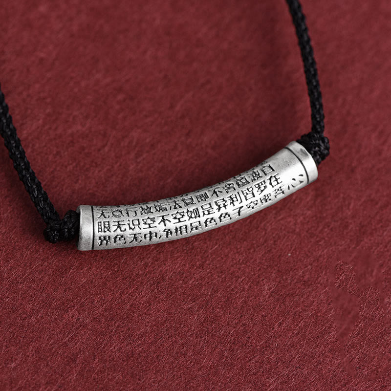 Buddha Stones Collar de Colgante de Cadena de Sutra del Corazón de Seis Verdaderas Palabras en Plata de Ley 999 - image 22